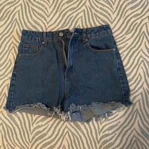 DARK BLUE JEAN SHORTS